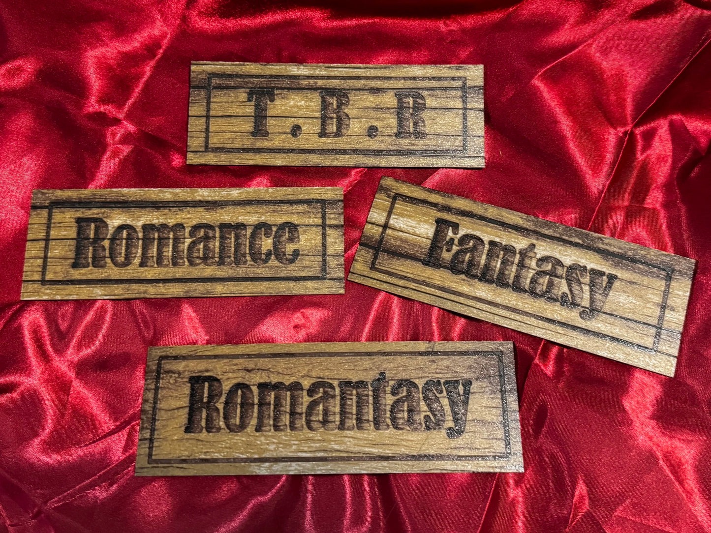 Faux Wood Bookshelf Signage